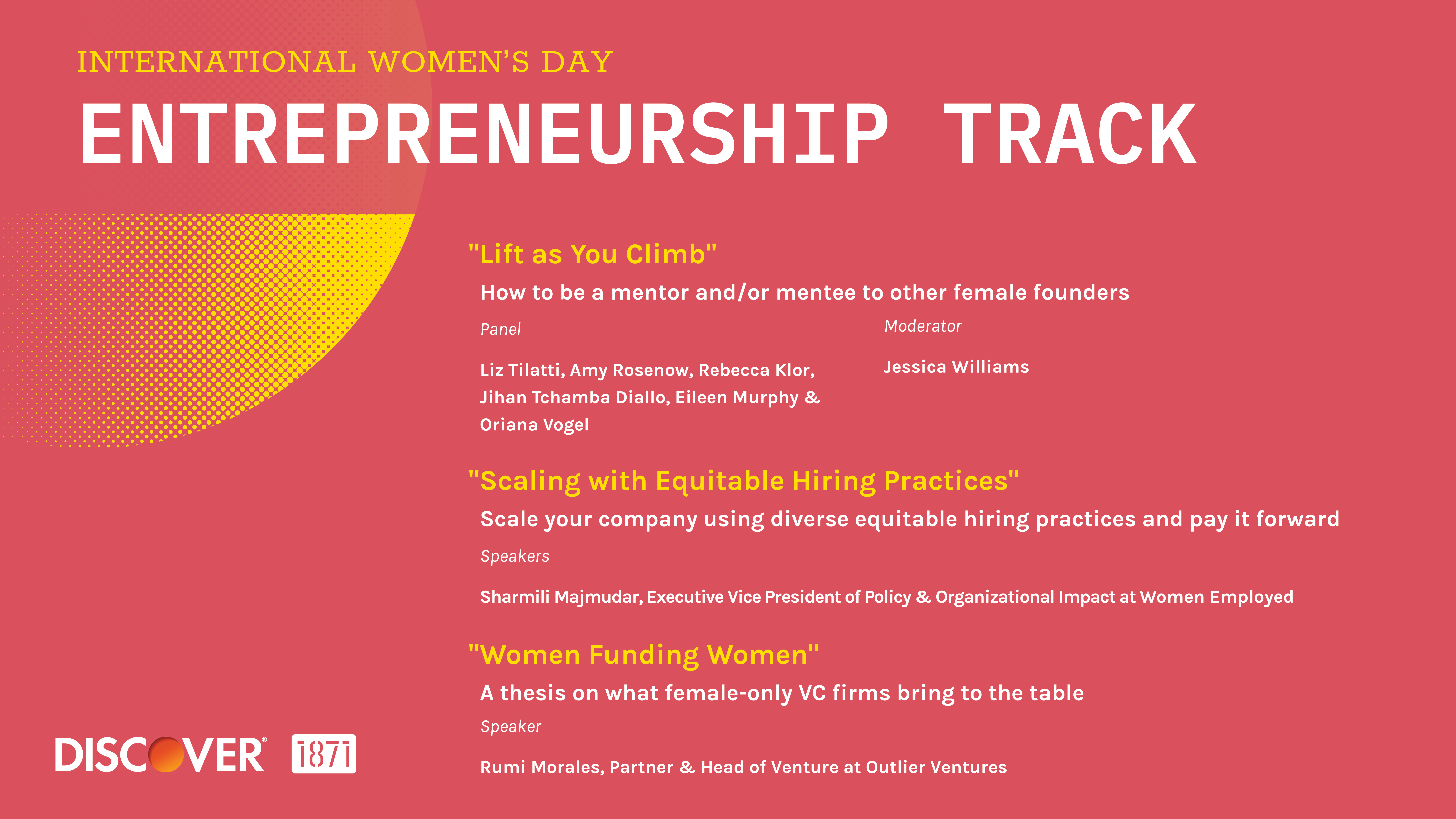International Women's Day @ 1871- Entrepreneurship Track
