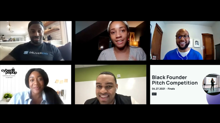 Virtual Blacktech pitch competition on zoom